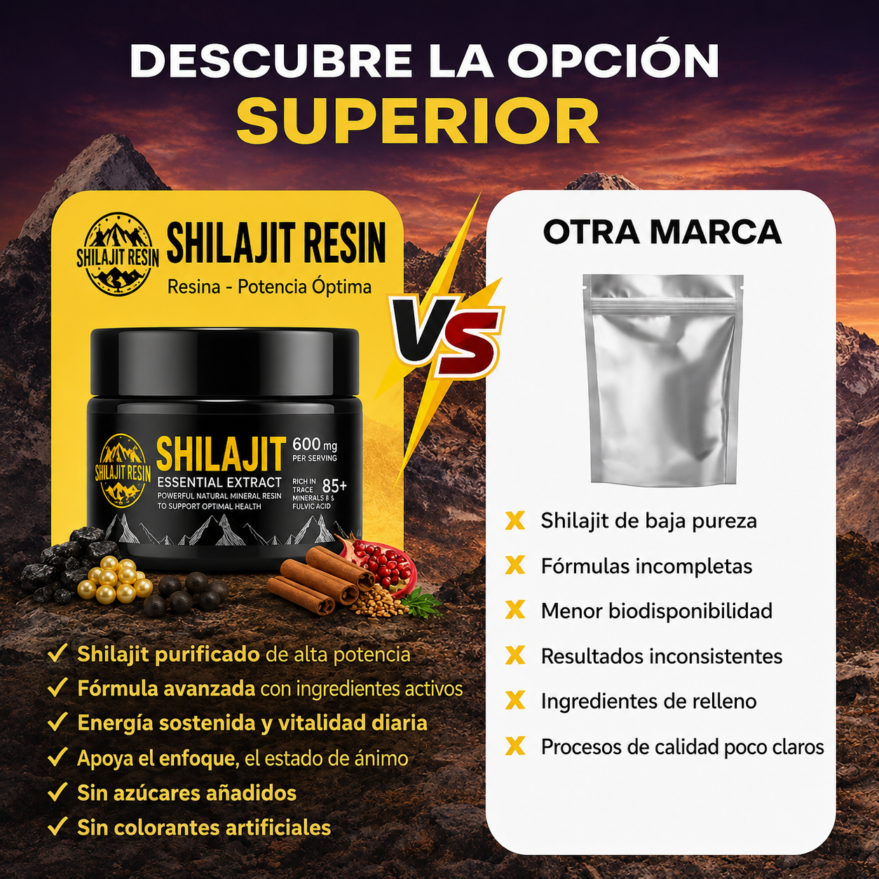 Shilajit Royal™ | Potencia Natural Masculina